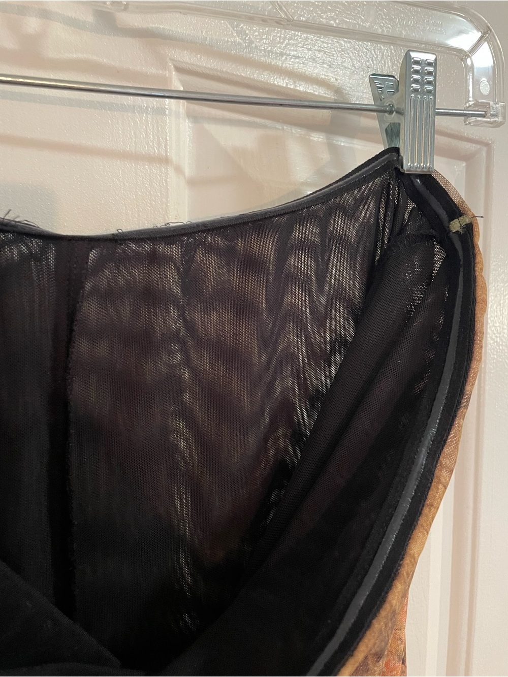 Vintage Strapless Scenic Print Draped Maxi Dress - Picture 7 of 9